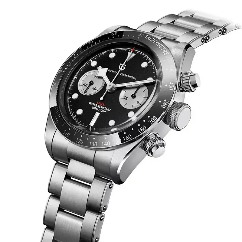 Pagani Design Black Bay Panda Black Dial Men's Watch-  PD-1718